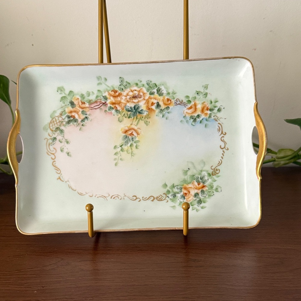 Antique Victorian Style Porcelain Vanity or Dresser Tray,